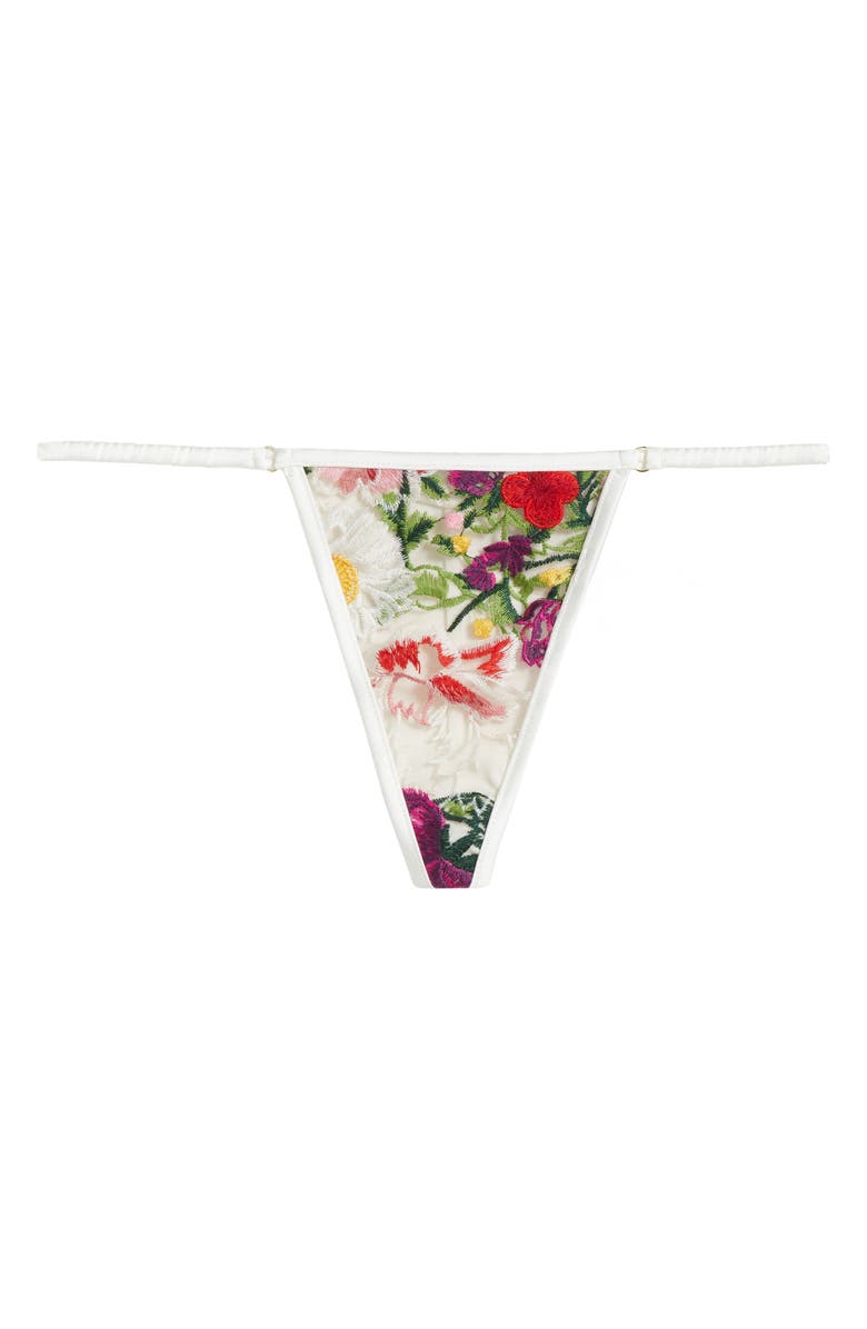 KILO BRAVA Lace G-String Thong, Alternate, color, Multicolor Floral