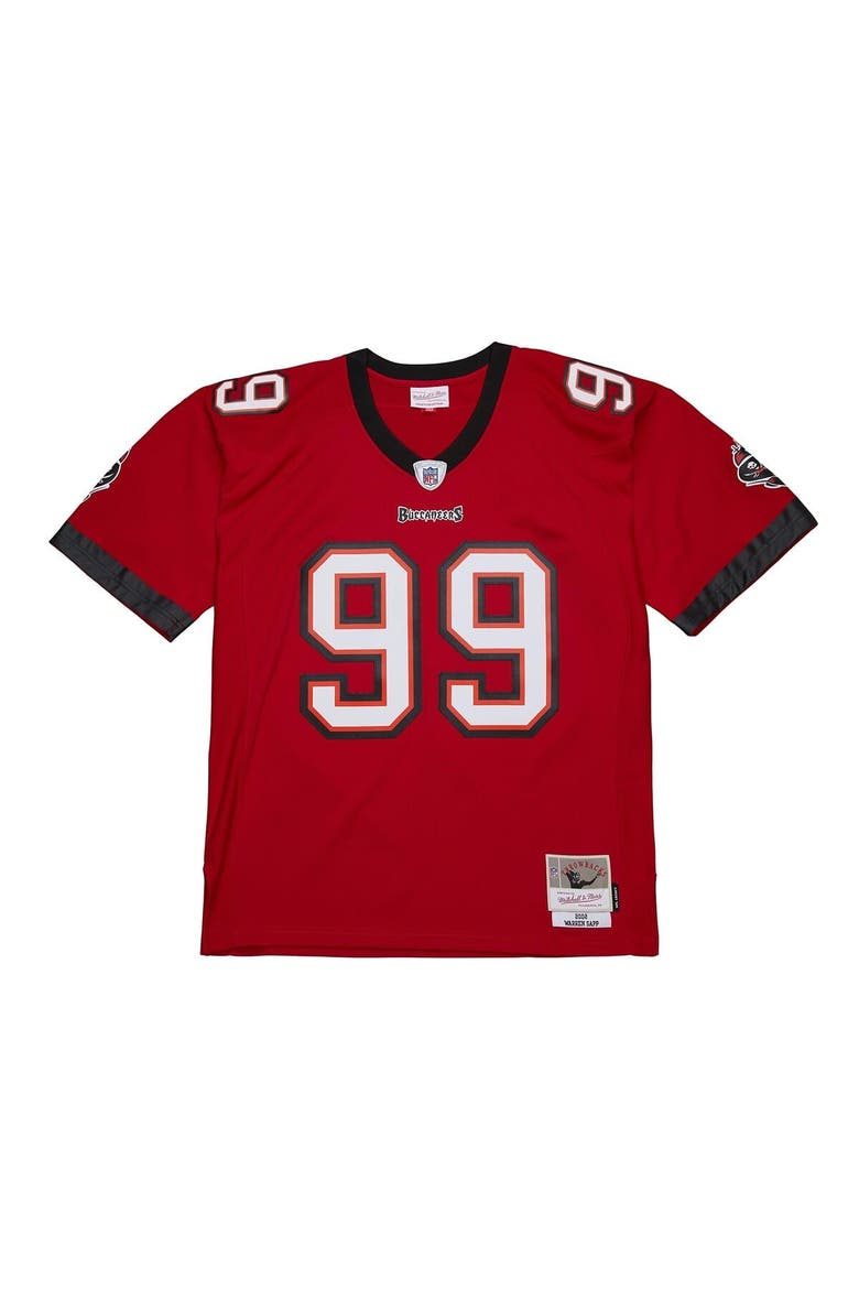 Men's Mitchell & Ness Warren Sapp Red Tampa Bay Buccaneers 2002 Legacy Replica Jersey, Alternate, color, Red