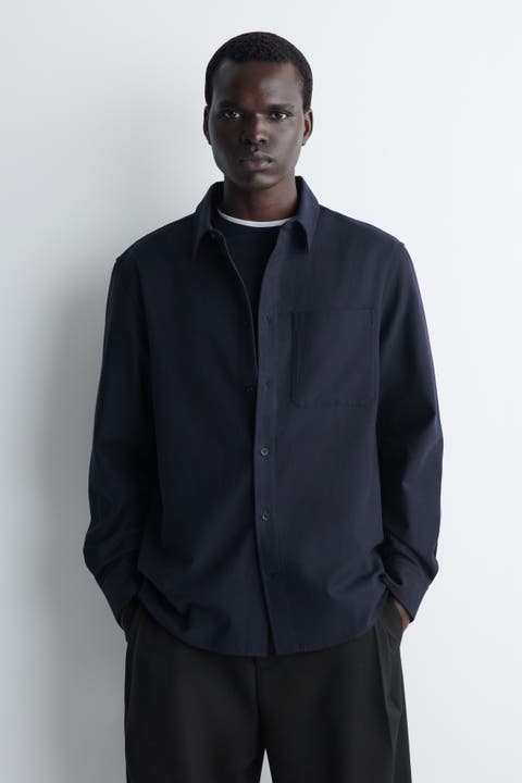 Relaxed Brushed Cotton-blend Shirt