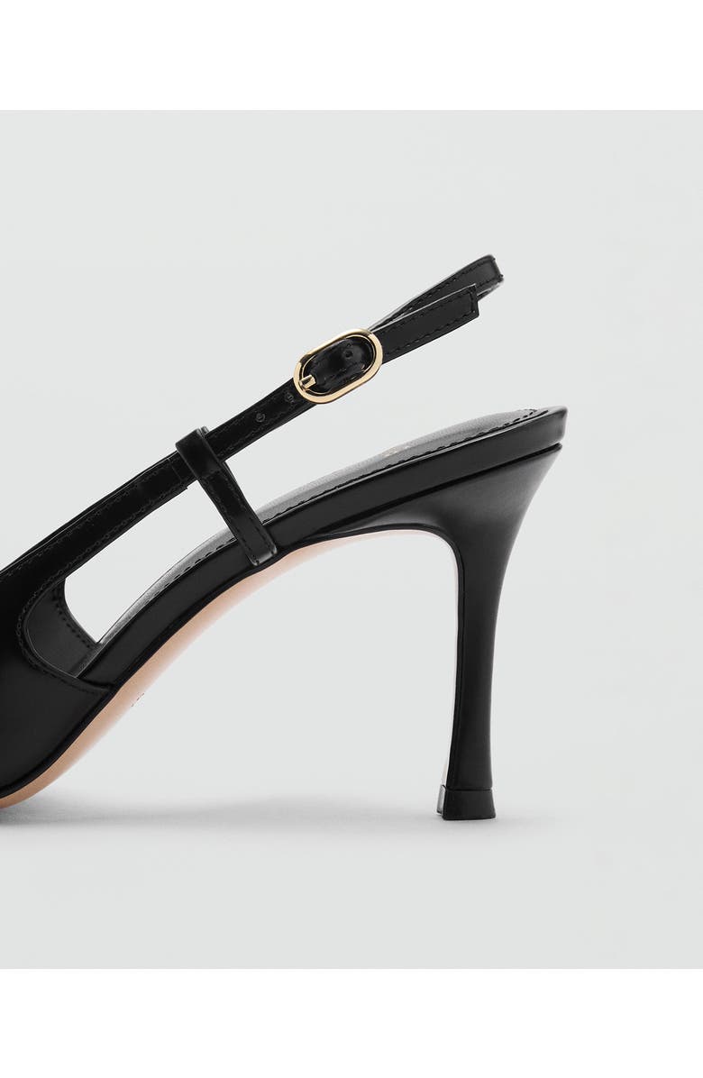 MANGO Pointed Toe Slingback Pump, Alternate, color, Black