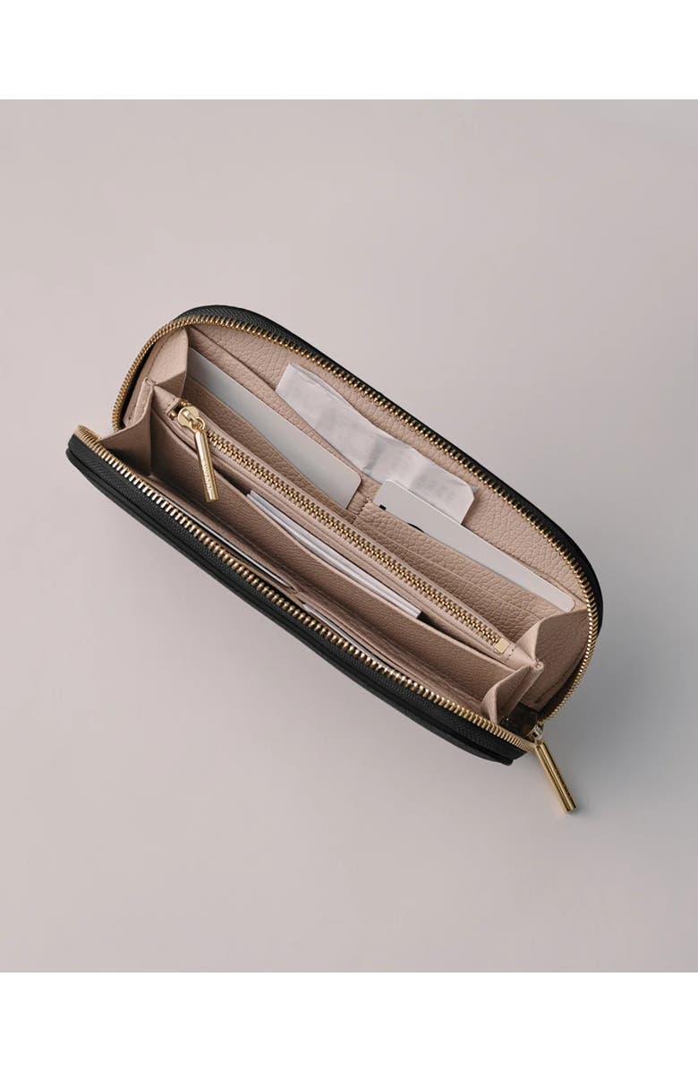 Cuyana Curved Zip Wallet, Alternate, color, Black