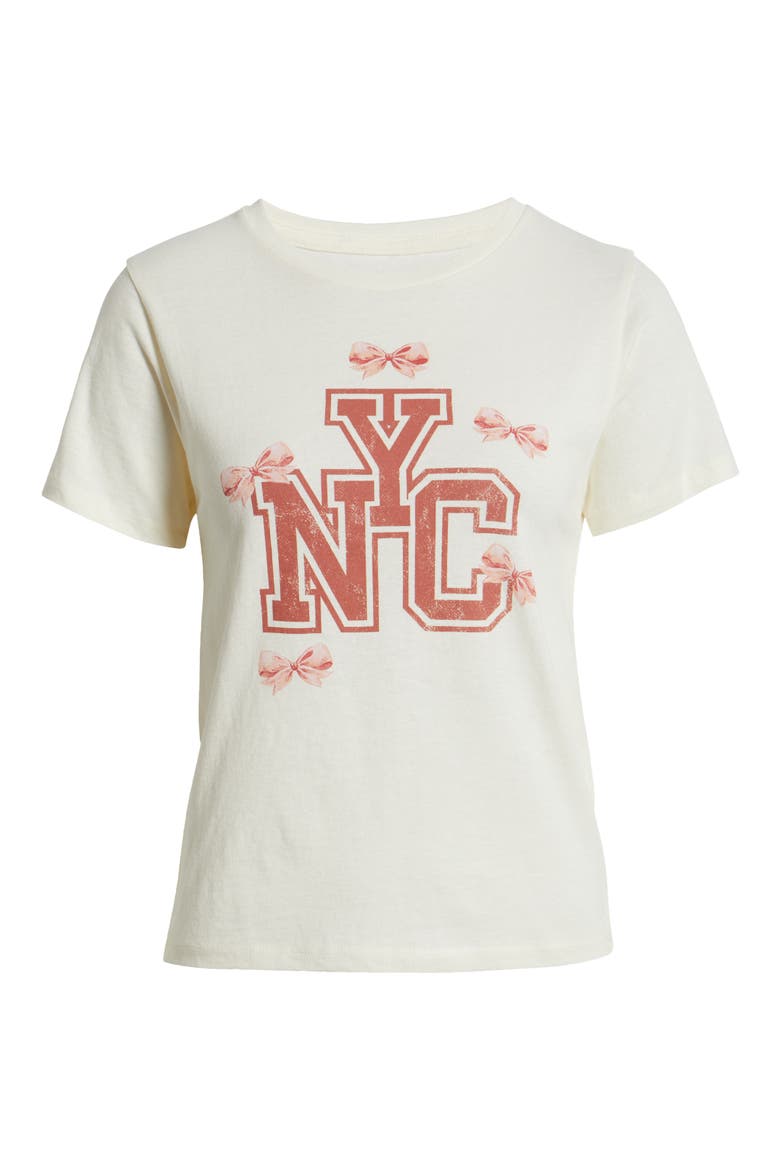 NYC Bows Cotton Graphic T-Shirt, Alternate, color, MARSHMALLOW