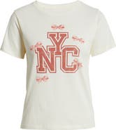 GOLDEN HOUR NYC Bows Cotton Graphic T-Shirt