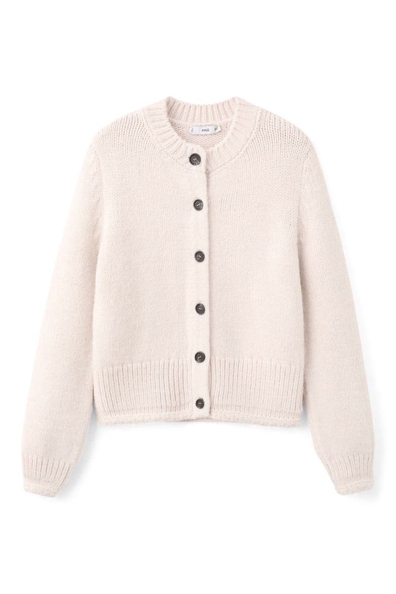 Crewneck Cardigan, Alternate, color, ECRU