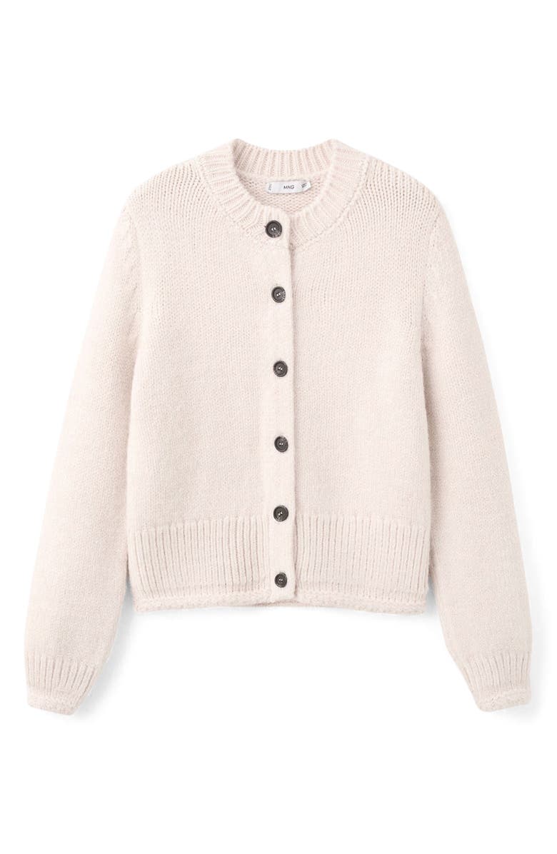 MANGO Crewneck Cardigan, Alternate, color, 