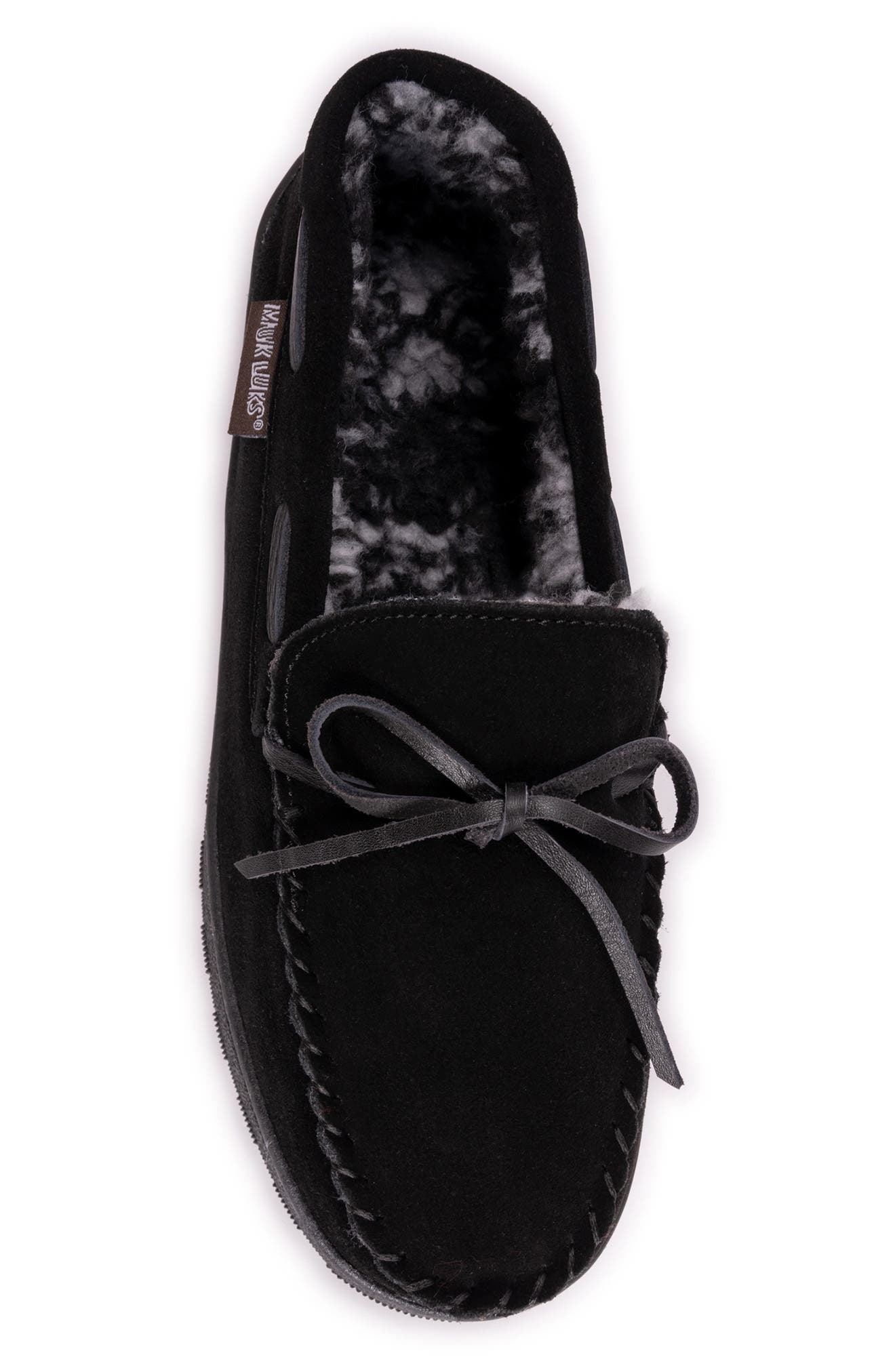 MUK LUKS Paul Printed Berber Suede Faux Fur Lined Slipper, Alternate, color, 