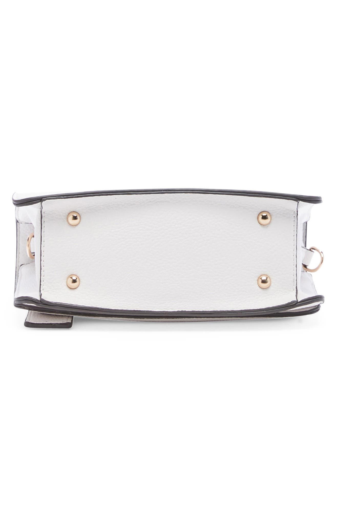 Small Evar Faux Leather Crossbody Bag, Alternate, color, WHITE