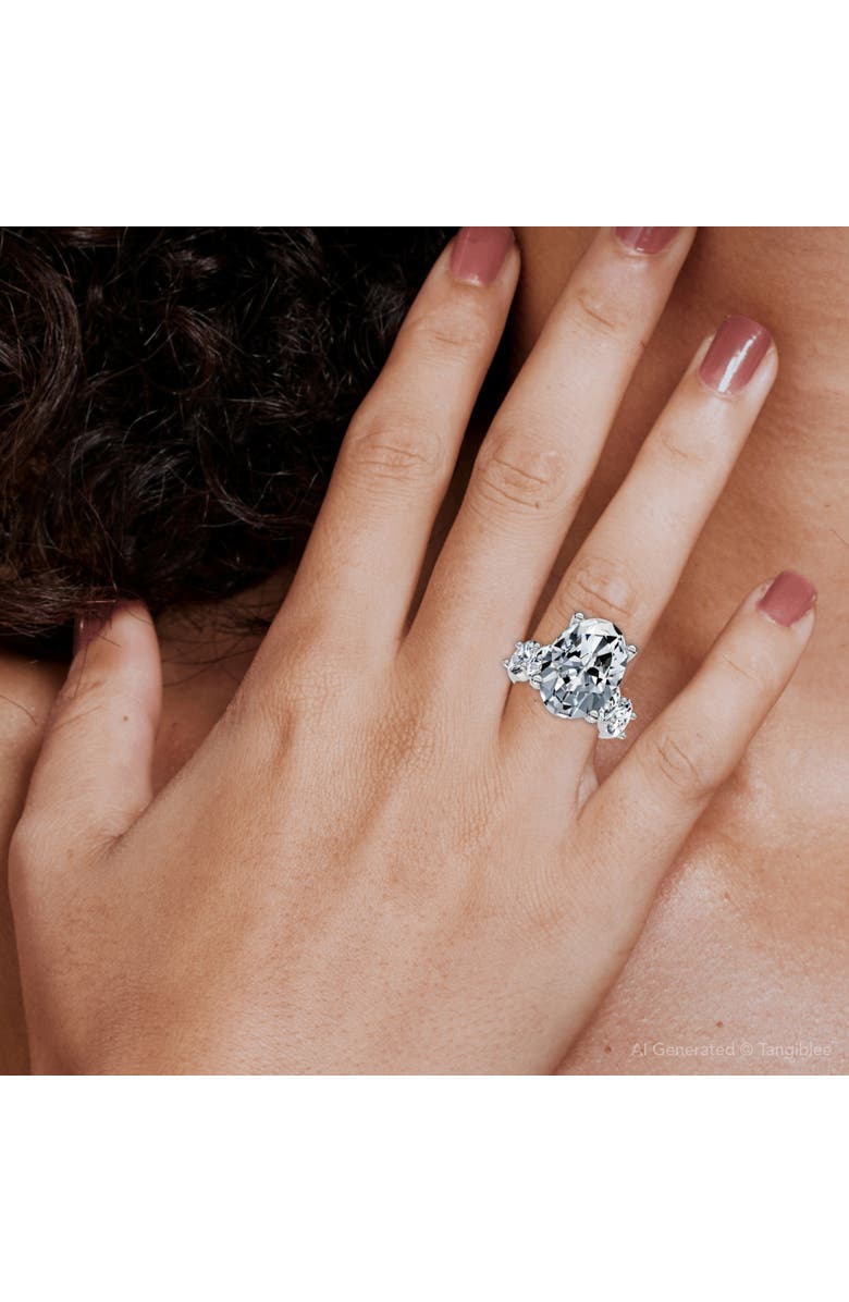 Bliss Diamond Certified 8.50Ct Oval Diamond Engagement Ring 14k Gold, Alternate, color, 14K White Gold