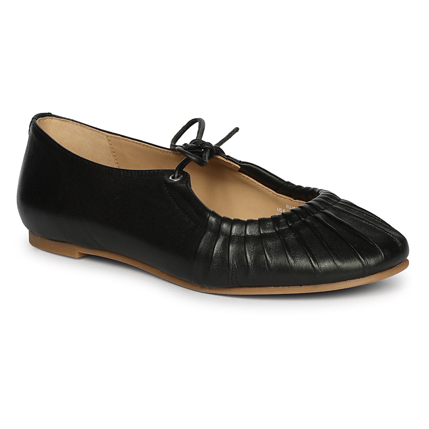 Jelavu Ellie Tied Bow Ruched Ballerina, Alternate, color, Black