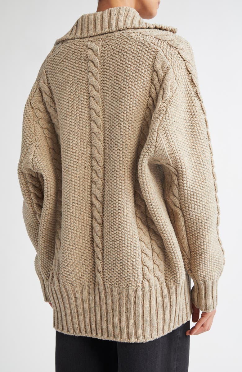 TEURN STUDIOS Cable Knit Merino Wool Sweater, Alternate, color, 