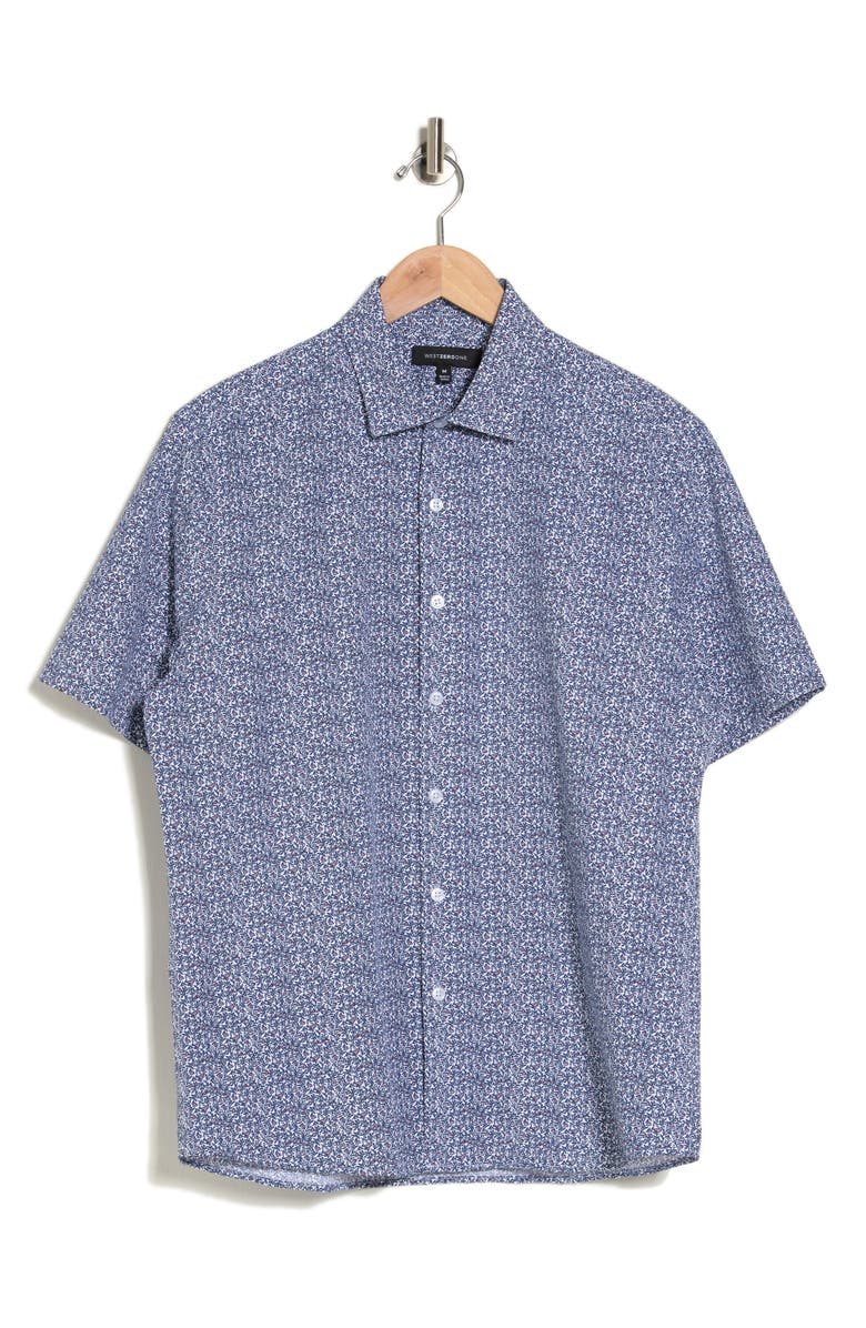 WESTZEROONE Bowfin Short Sleeve Button-Up Shirt, Alternate, color, Blue/ White
