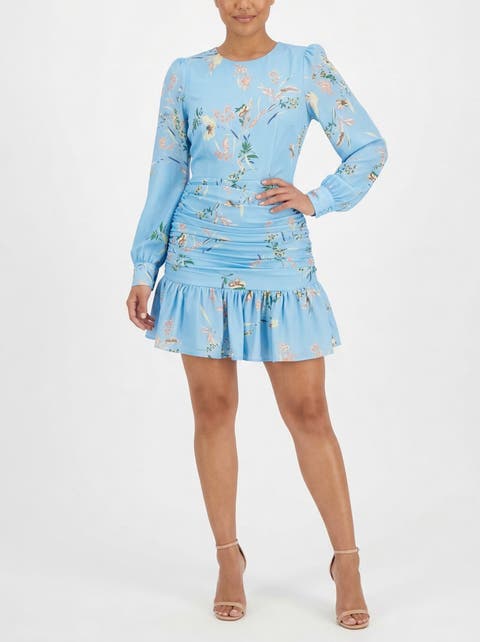 Blair Long Sleeve Ruched Mini Dress