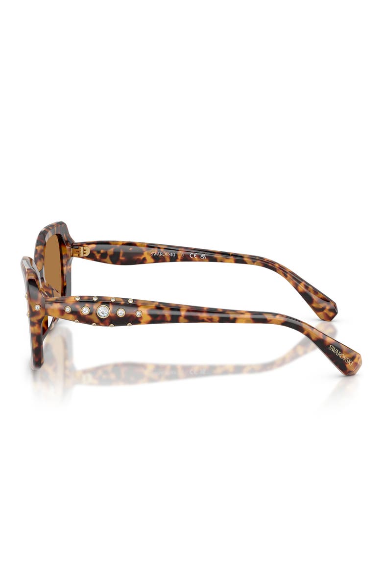 54mm Pillow Sunglasses, Alternate, color, LIGHT HAVANA / BRONZE