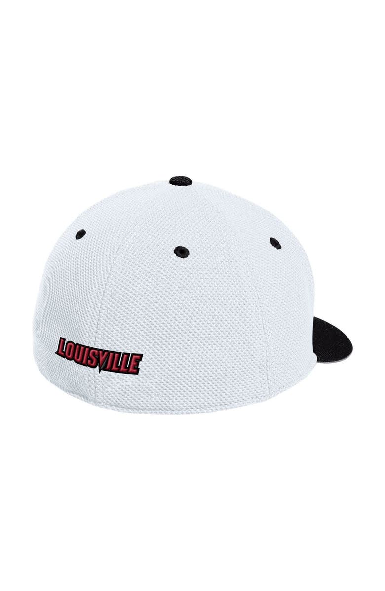 adidas Men's adidas White Louisville Cardinals On-Field Fitted Baseball Hat, Alternate, color,