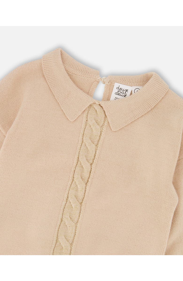 Deux par Deux 3/4 Sleeve Knitted Sweater, Alternate, color, Beige