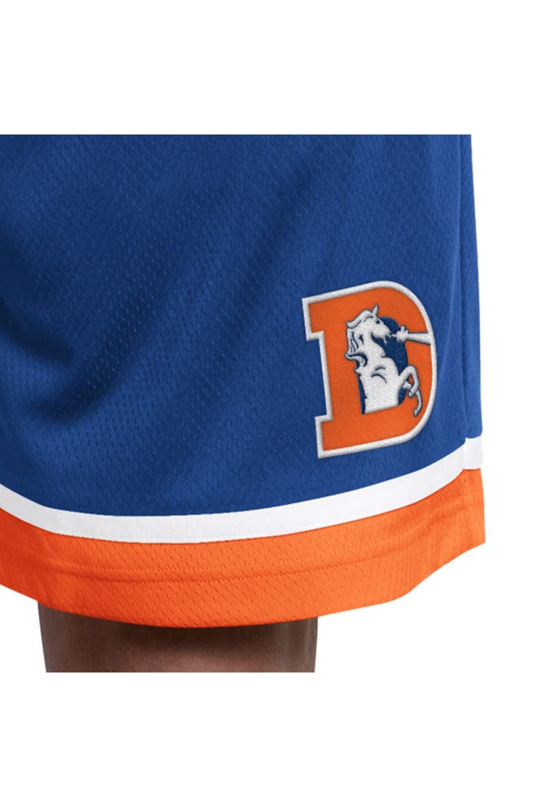 Men's Starter  Royal Denver Broncos Throwback Power Play Mesh Shorts, Alternate, color, Royal