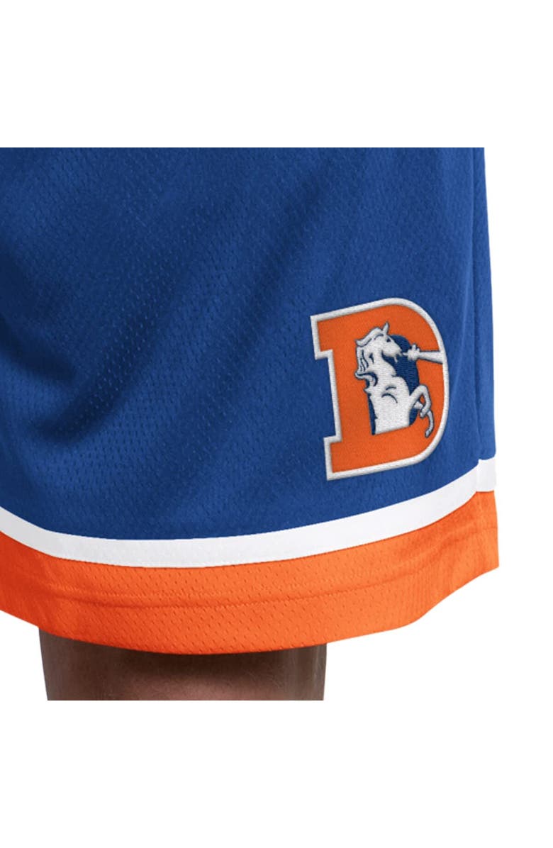 STARTER Men's Starter  Royal Denver Broncos Throwback Power Play Mesh Shorts, Alternate, color, Royal