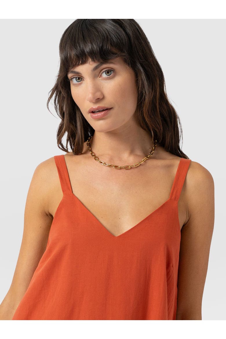 Candice A-Line Mini Dress, Alternate, color, Burnt Orange