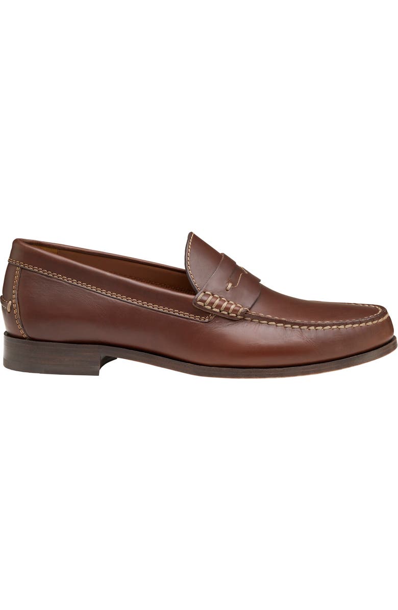 Johnston & Murphy Baldwin Penny Loafer, Alternate, color, Brandy American Full Grain