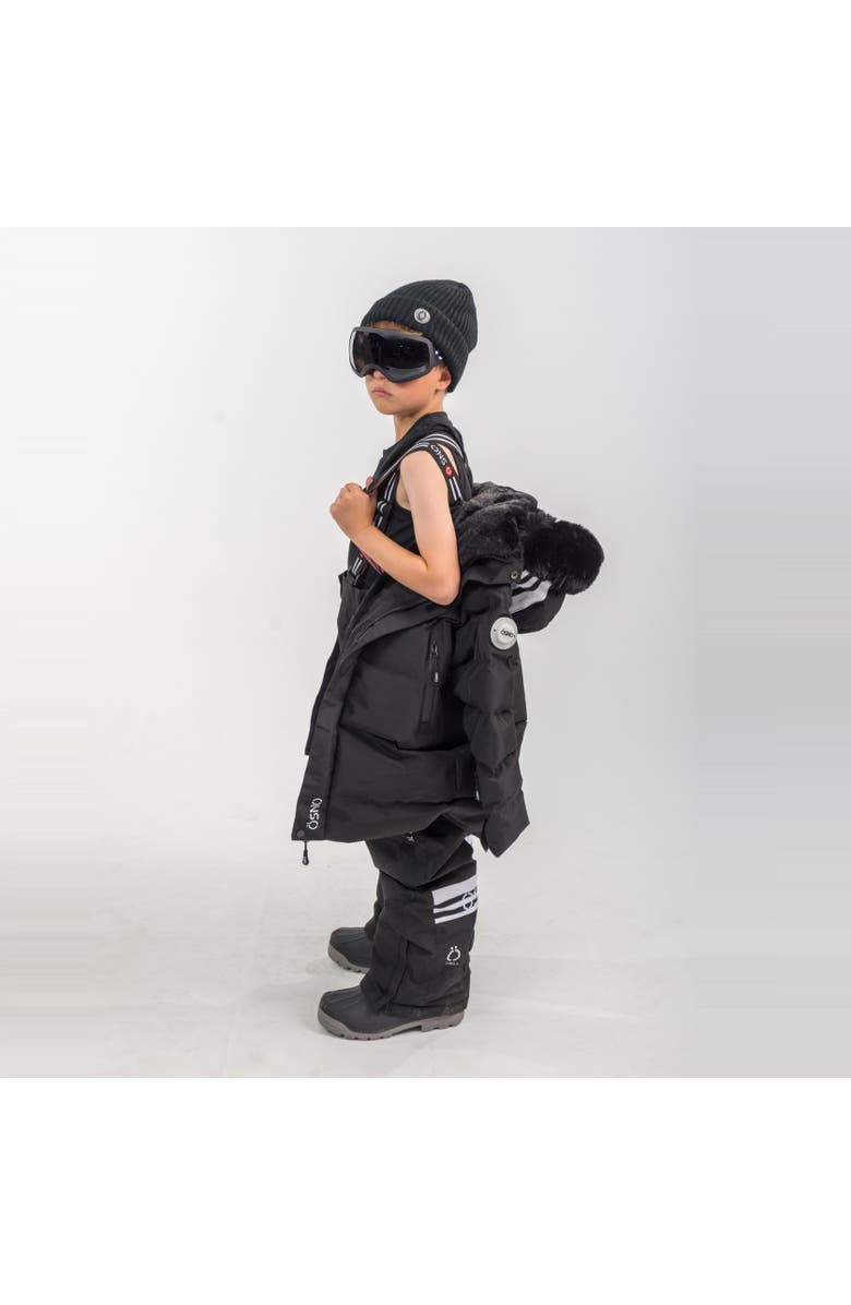 ÖSNO Rafa Luxury Snowsuit Jacket and Snowpant, Alternate, color, Black Fur