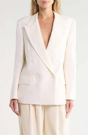 Harper Linen Double Breasted Blazer