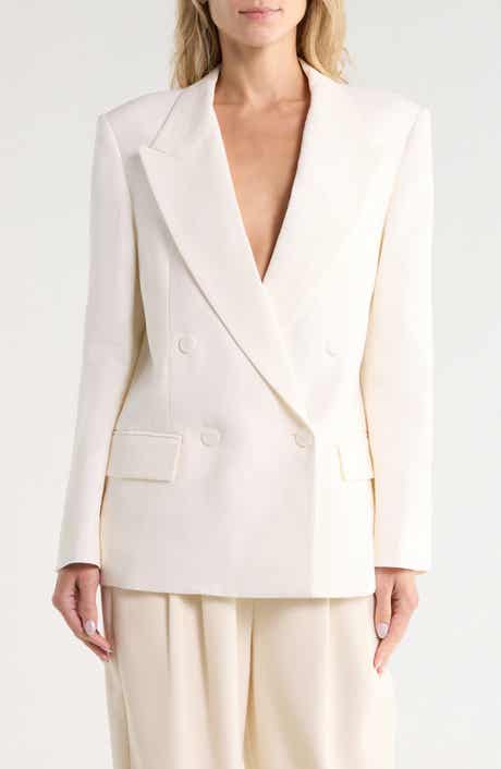 Harper Linen Double Breasted Blazer