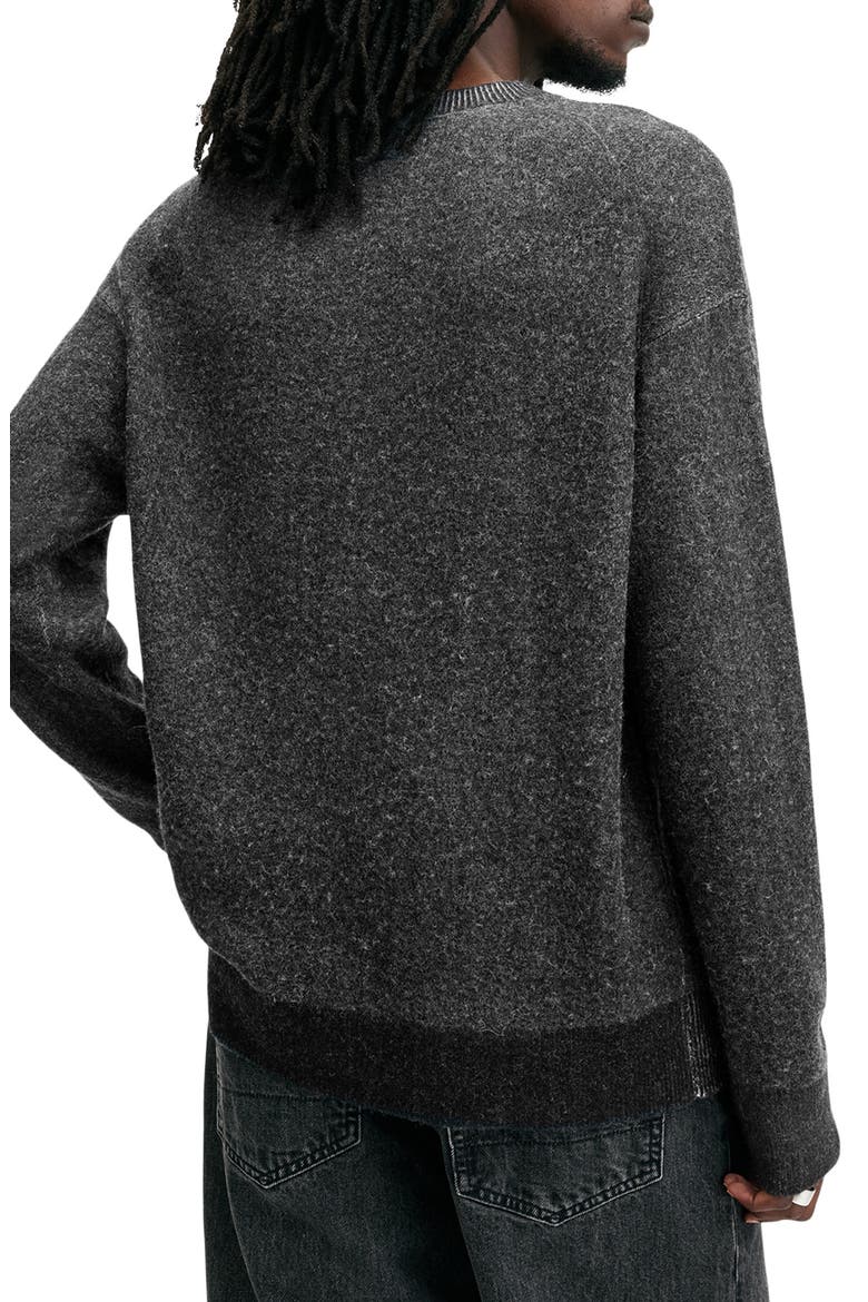 Fayde Logo Alpaca & Wool Blend Sweater, Alternate, color, WASHED BLACK
