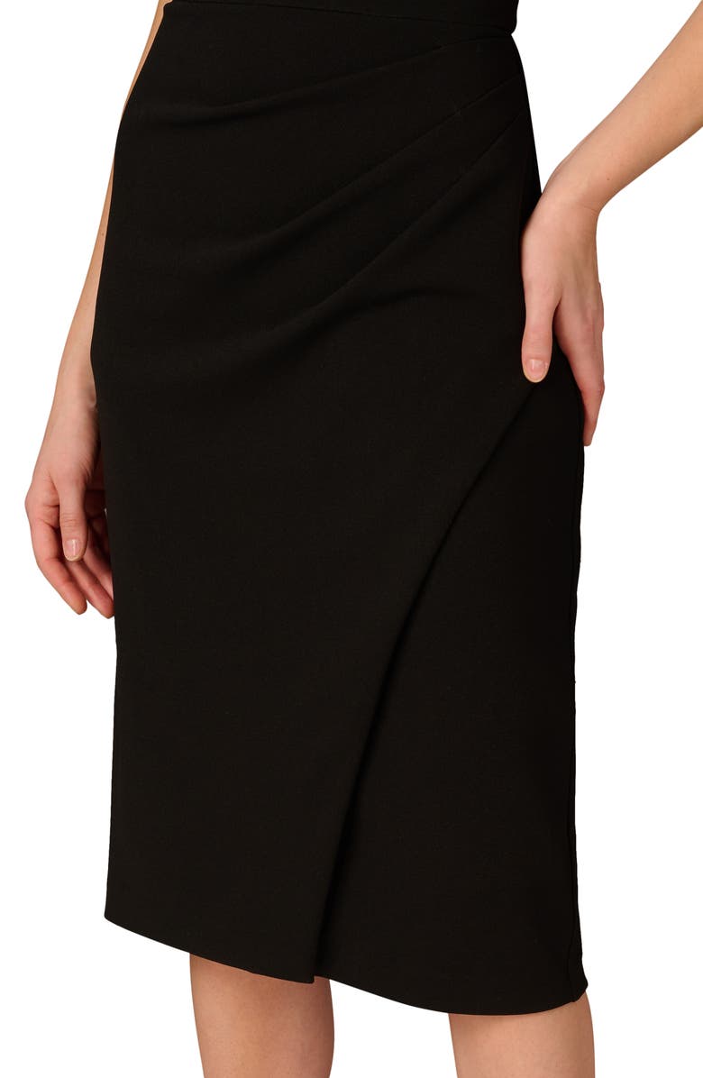 Aidan Mattox Lace Off the Shoulder Crepe Dress, Alternate, color, Black