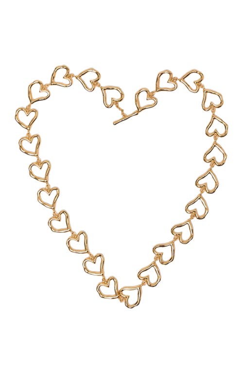 Maje Gold-plated Heart Necklace In Gold