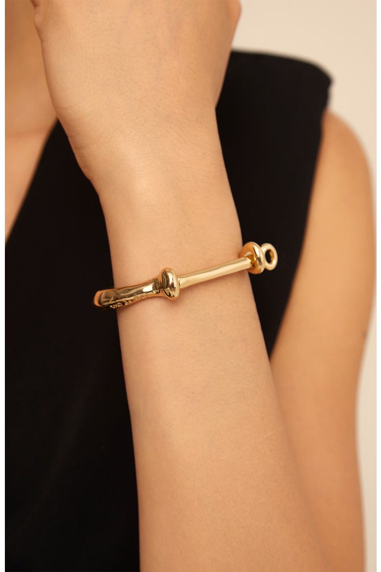 Minimalist Bangle Bracelet, Alternate, color, Gold