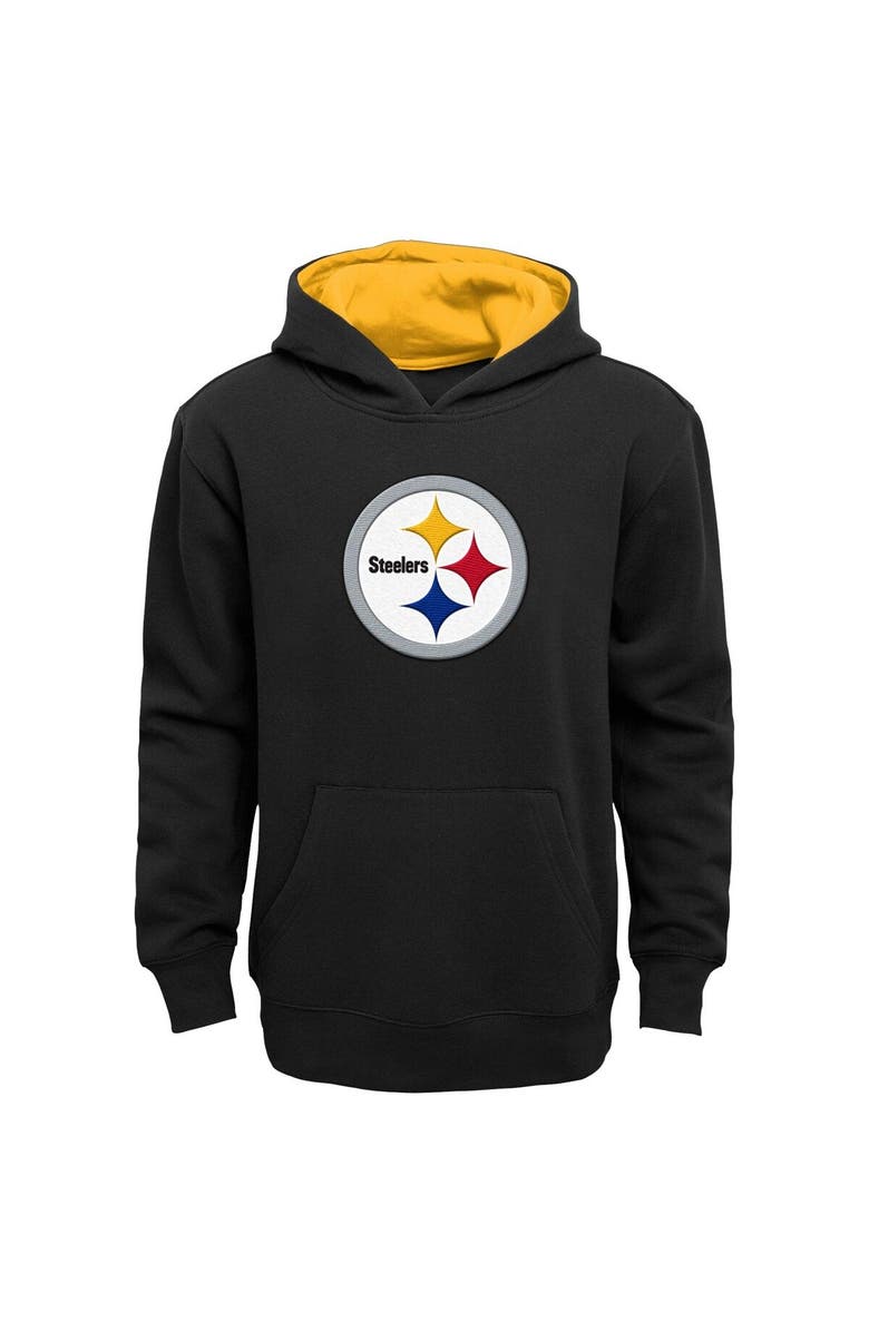 Outerstuff Preschool Black Pittsburgh Steelers Prime Pullover Hoodie, Main, color, Black