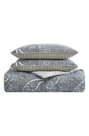 Stone Cottage Lancaster Reversible Cotton Sateen Comforter & Sham Set In Blue