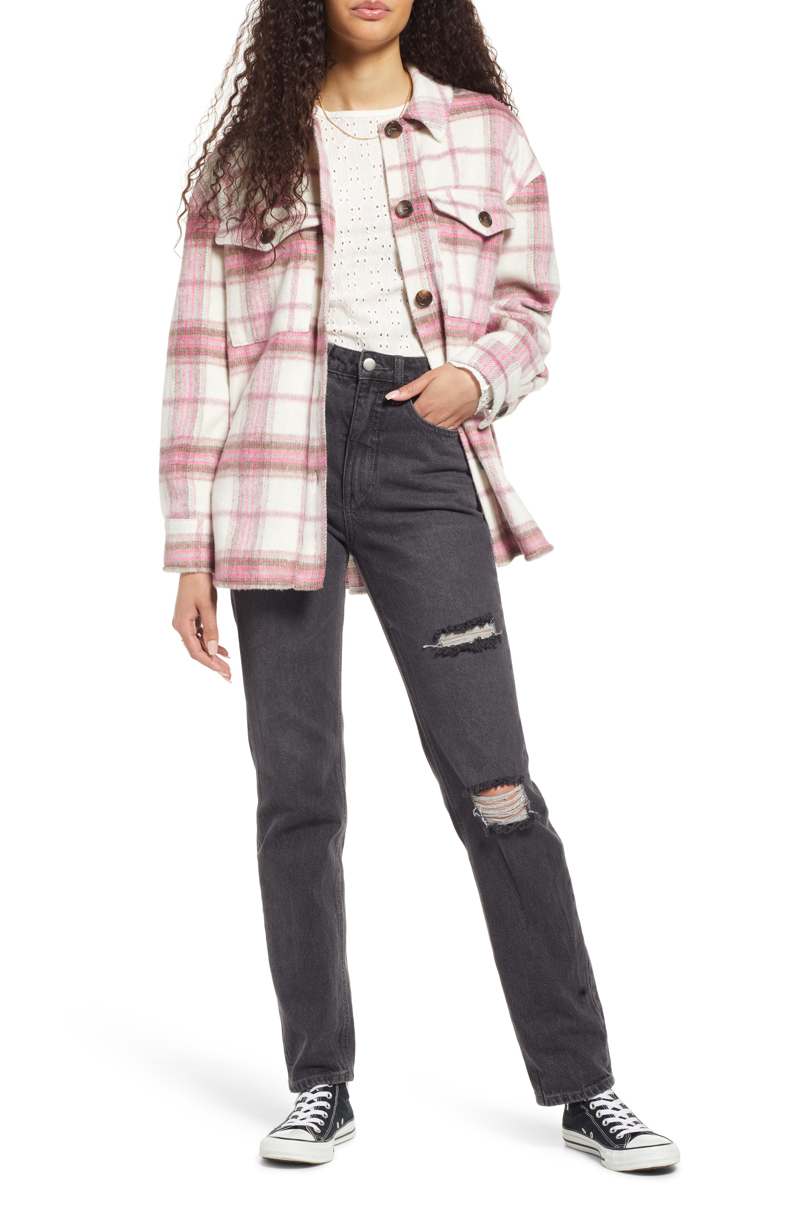 Plaid Shirt Jacket - image 2