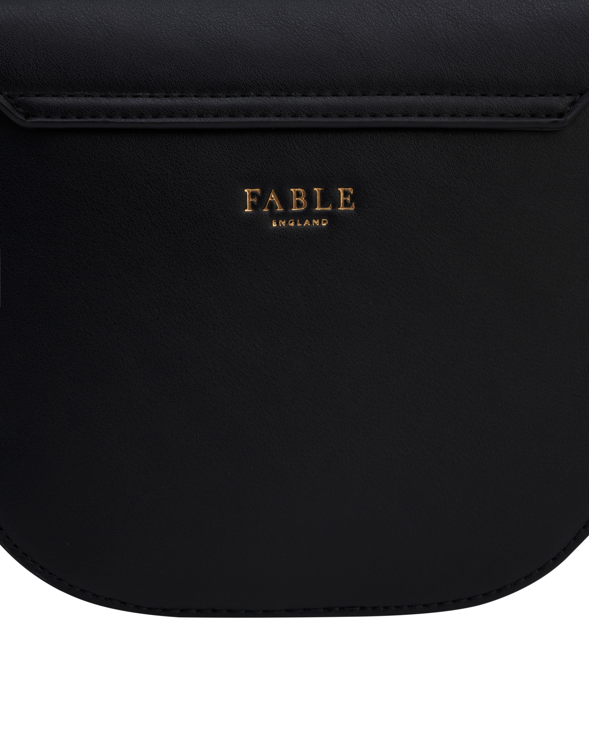 Fable England Beth Saddle Crossbody Purse, Alternate, color, Black