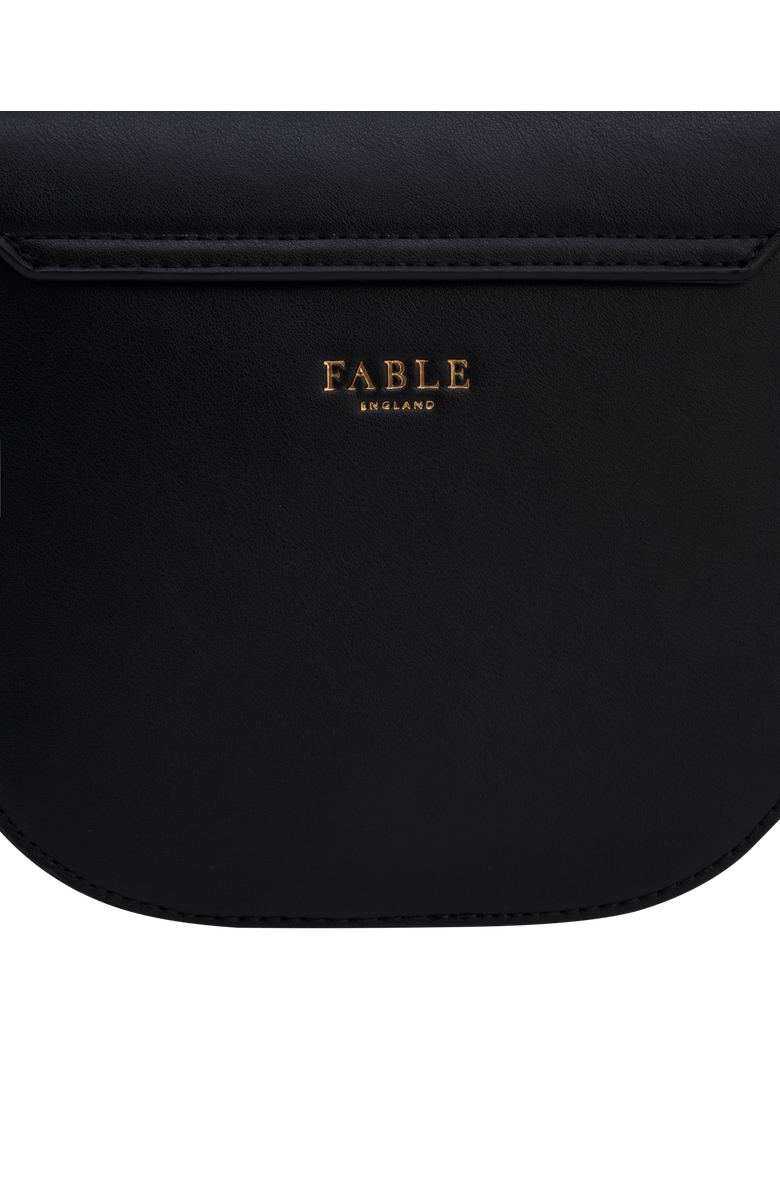 Fable England Beth Saddle Crossbody Purse, Alternate, color, Black