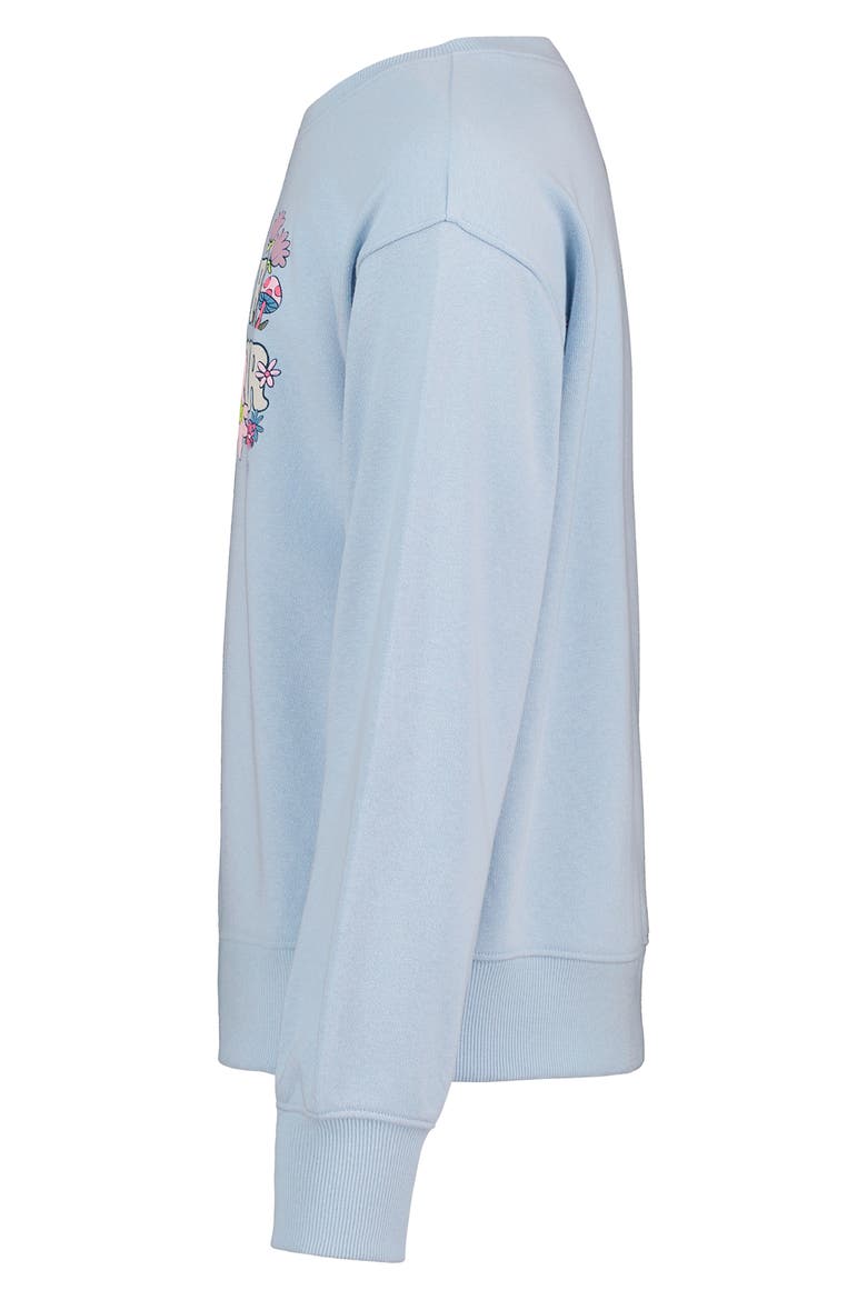 Kids' Fall Blooms Graphic Sweatshirt, Alternate, color, SPACKLE BLUE