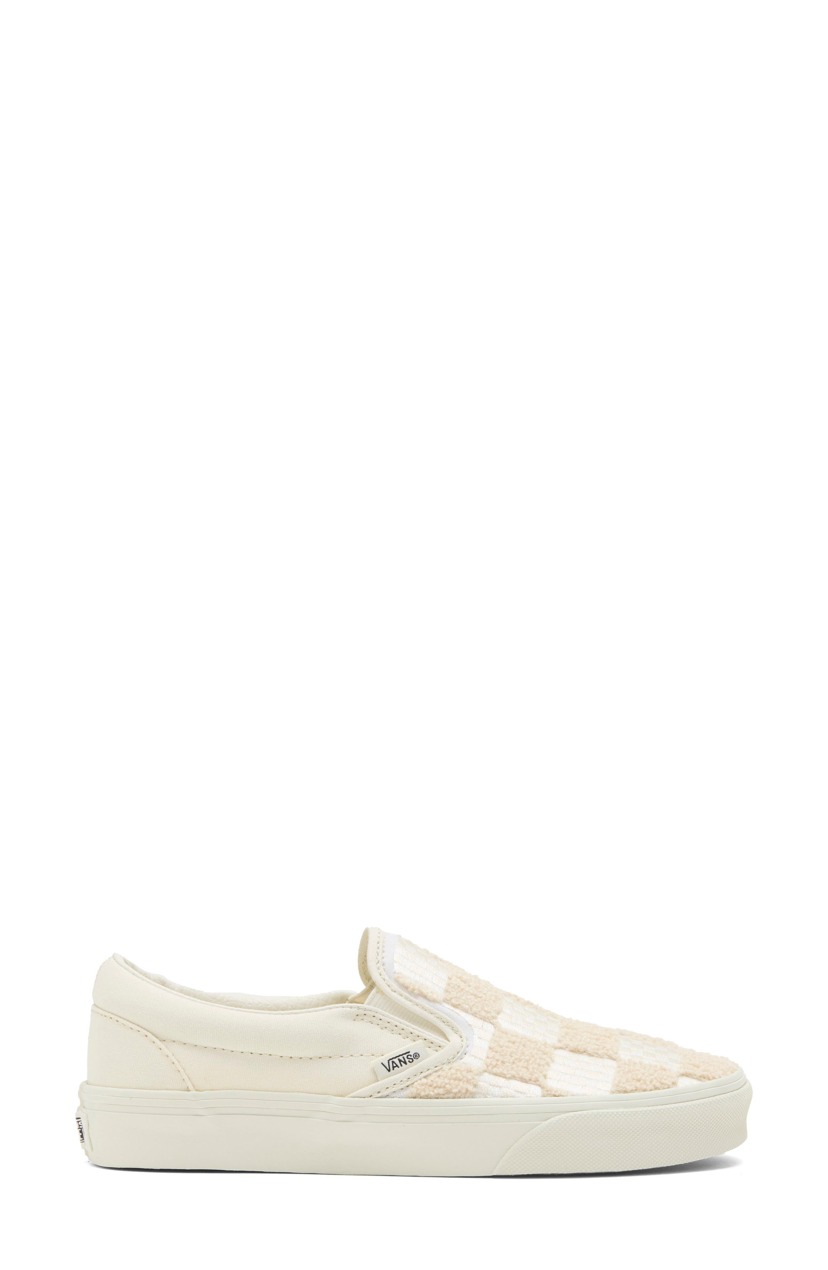 Classic Tufted Checkerboard Slip-On Sneaker, Alternate, color, MARSHMALLOW