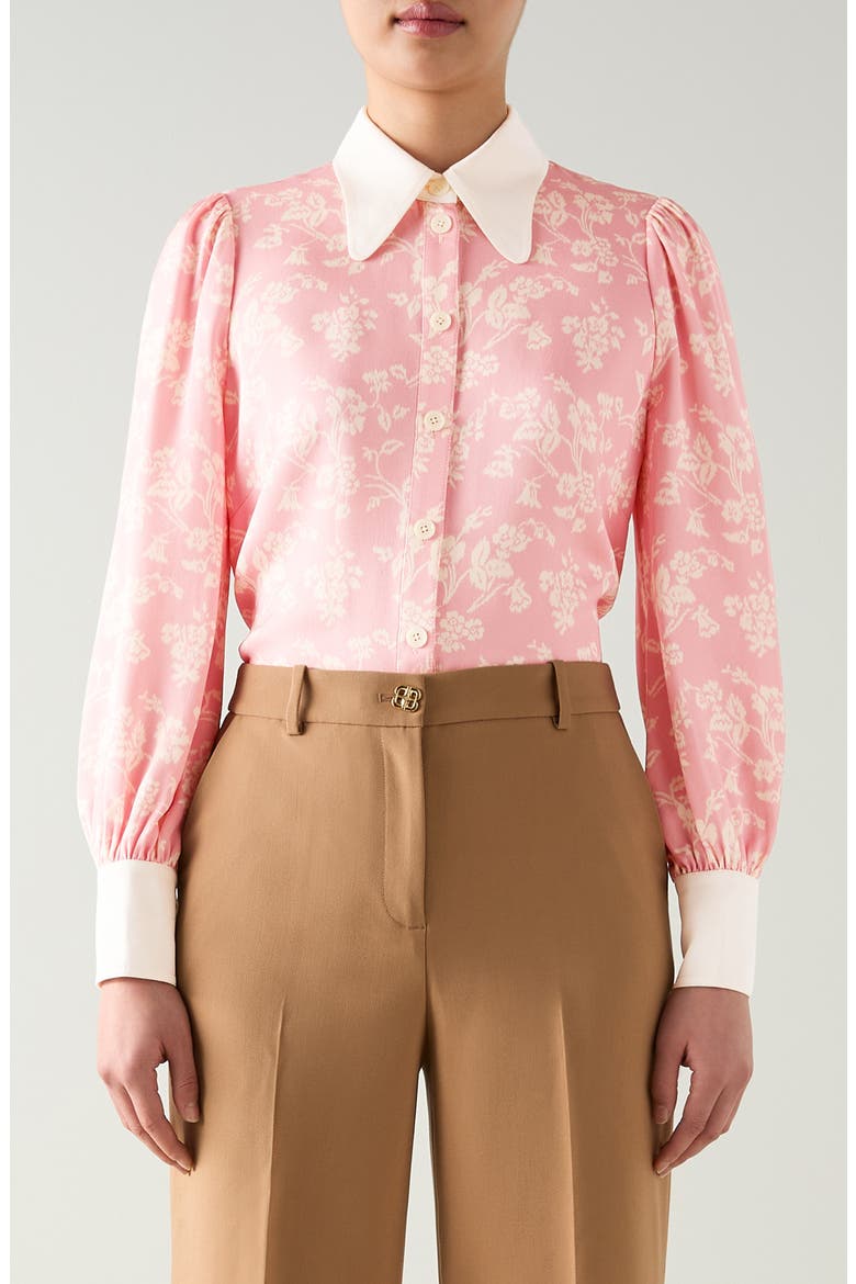 Sonya Floral Button-Up Shirt, Main, color, PINK MULTI