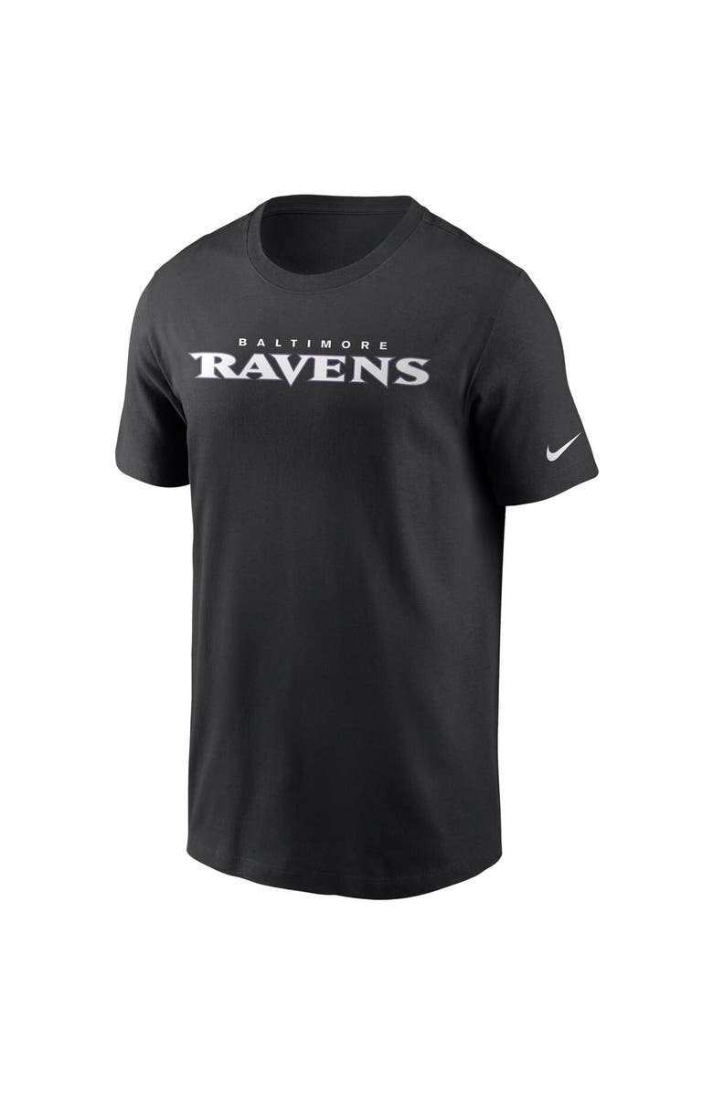 Nike Men's Nike Black Baltimore Ravens Team Wordmark T-Shirt, Alternate, color, 