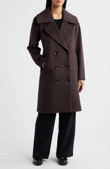 Bernardo Double Breasted Knit Coat