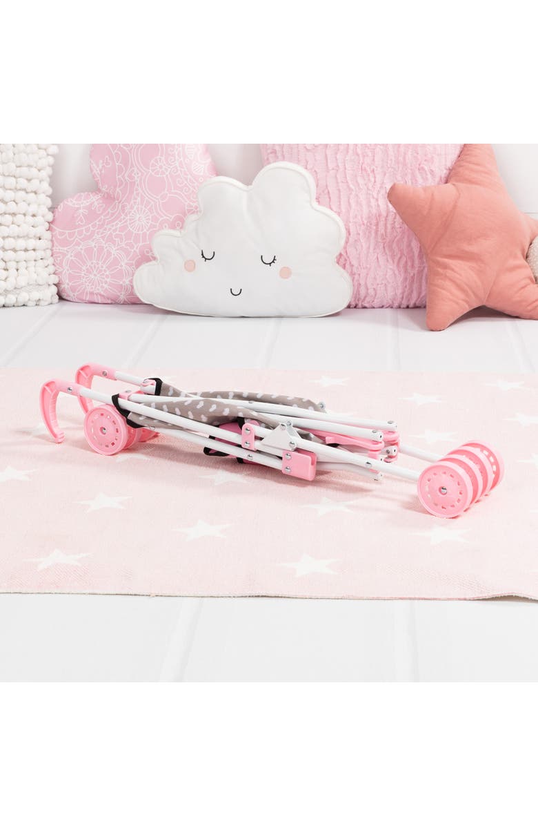 Bayer Design Buggy Umbrella Stroller, Hearts, for Dolls Up to 18 Inches, Alternate, color, Multicolored