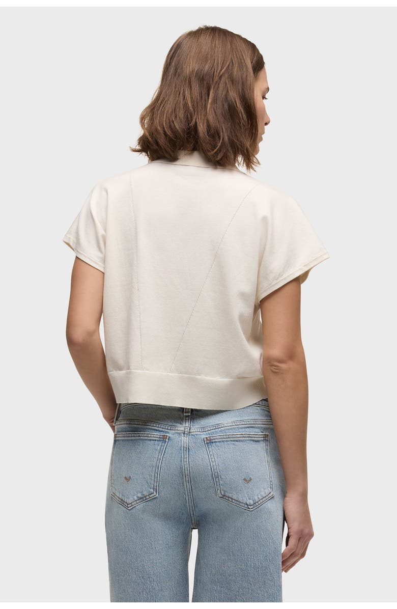 Hudson Jeans draped collared sweater, Alternate, color, Ecru