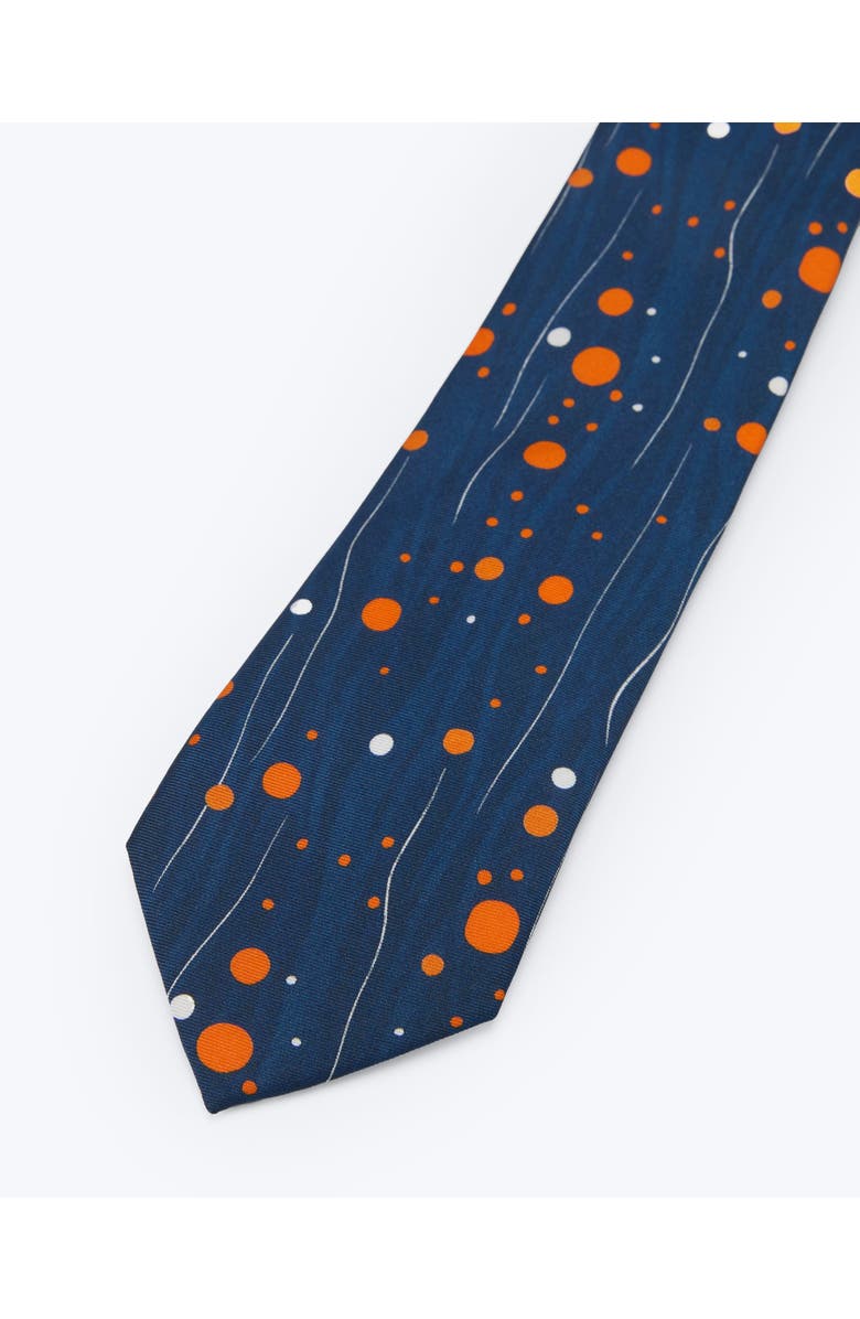 Knottery & Co Constellation Dots Printed Silk Tie, Alternate, color, Blue