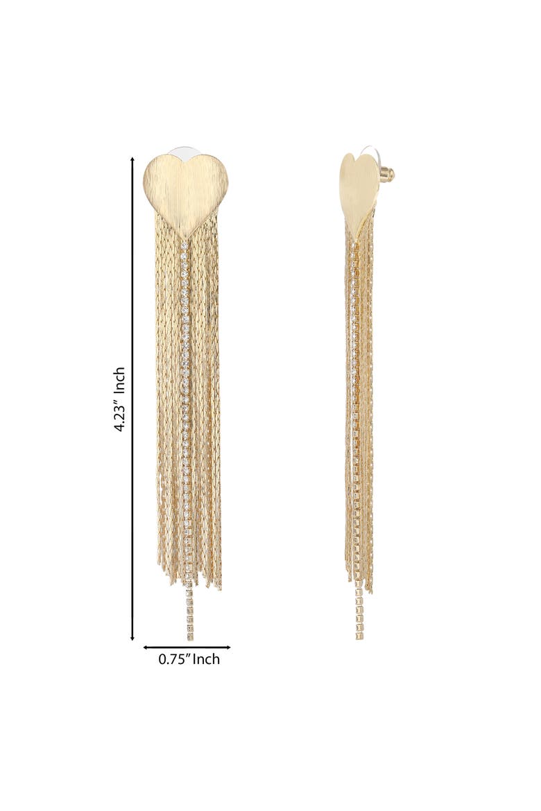 Gold Chain Tassel Earrings, Alternate, color, Gold
