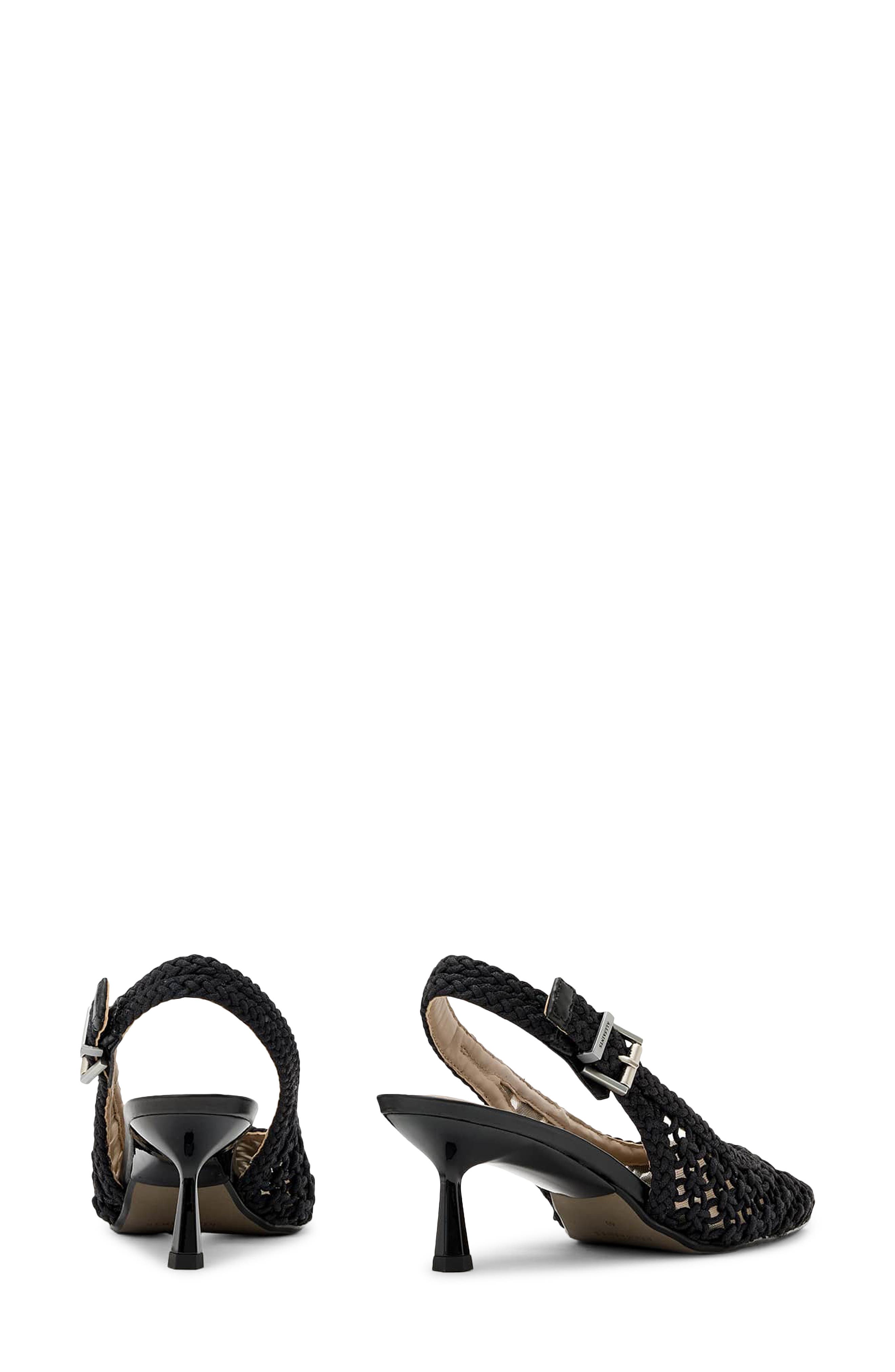 AllSaints Violet Slingback Kitten Heel Pump, Alternate, color, Black