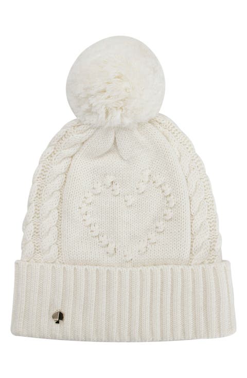 heart bobble beanie