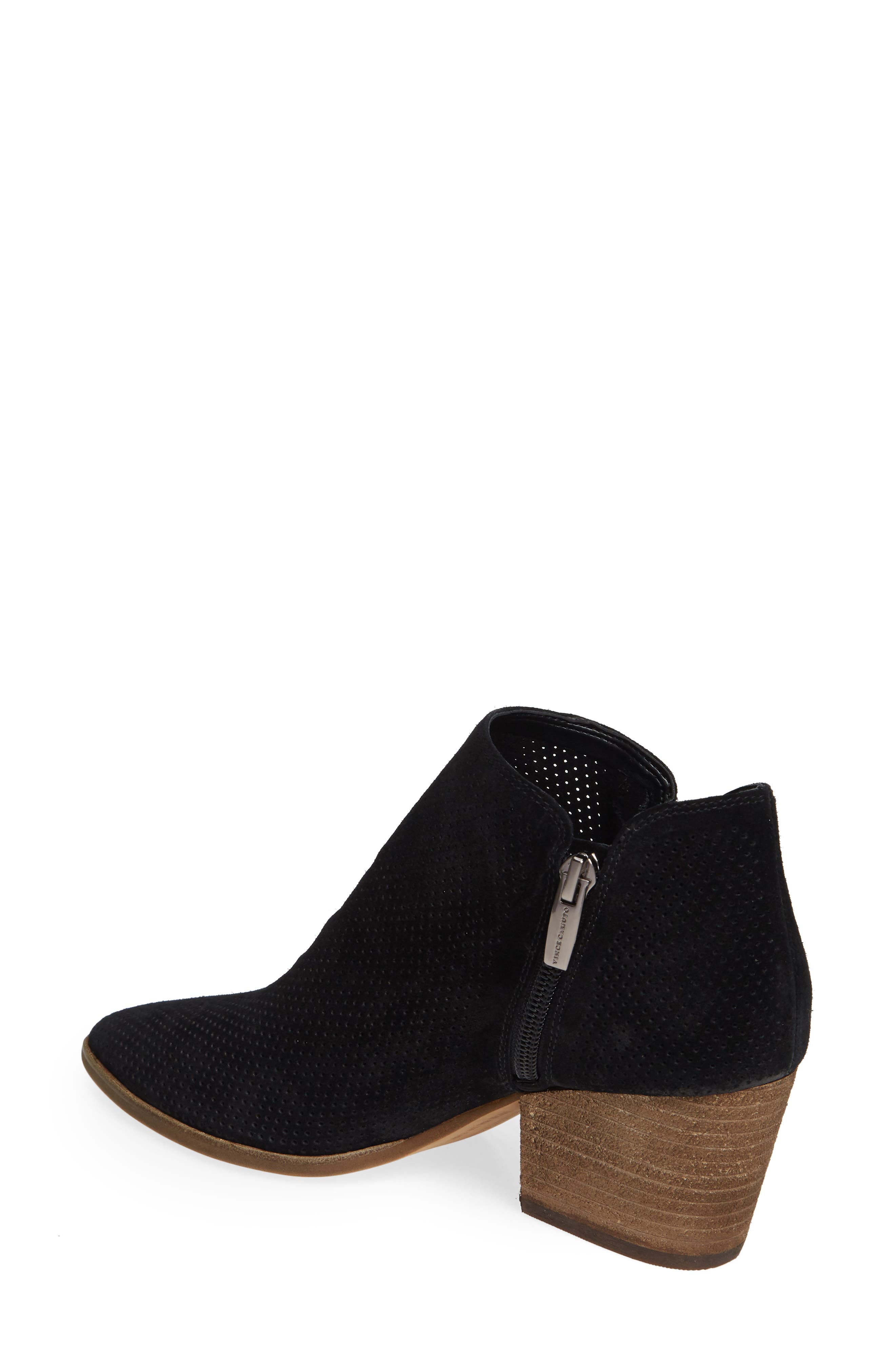 Nethera Perforated Bootie (Nordstrom Exclusive), Alternate, color, BLACK SUEDE