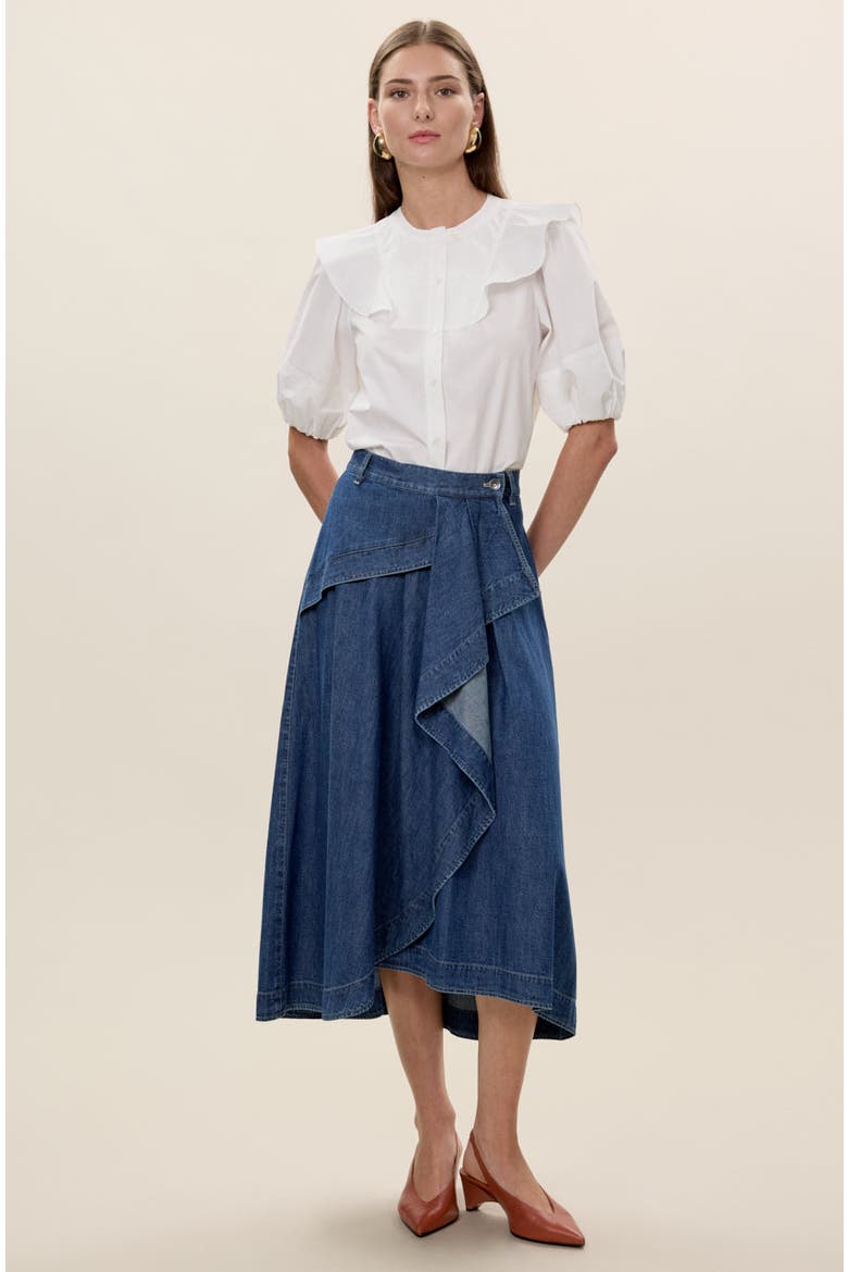 Edith Denim Skirt, Main, color, Edith Indigo