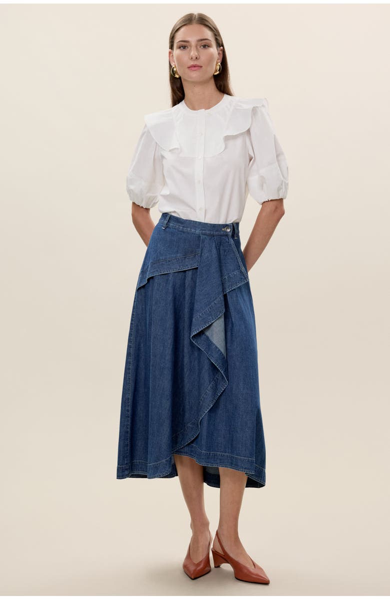 Rebecca Taylor Edith Denim Skirt, Main, color, Edith Indigo