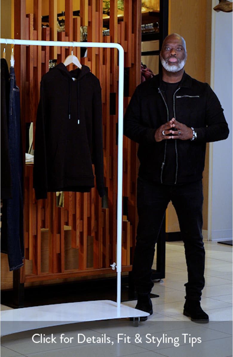 Slim Fit Brushed Cotton Blend Pullover Hoodie, sales video thumbnail